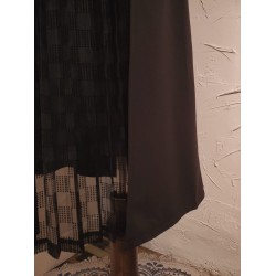 氣質蕾絲百摺半裙 (藍/黑 3色)